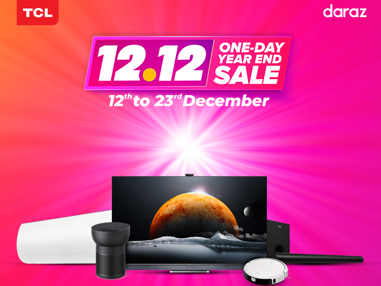 TCL Pakistan and Daraz gear up for the Year's End Sale 12.12