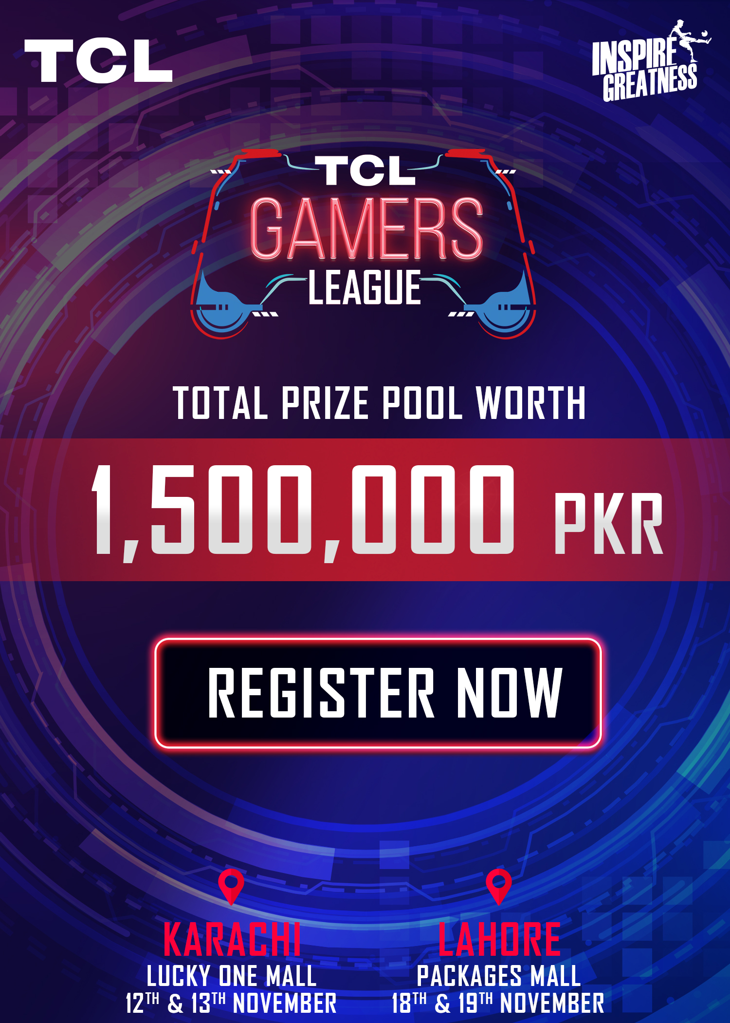 Gamers, Be Ready! As TCL Brings the Biggest eSports Football Gaming Competition with a massive prize of over PKR. 1.5 million  