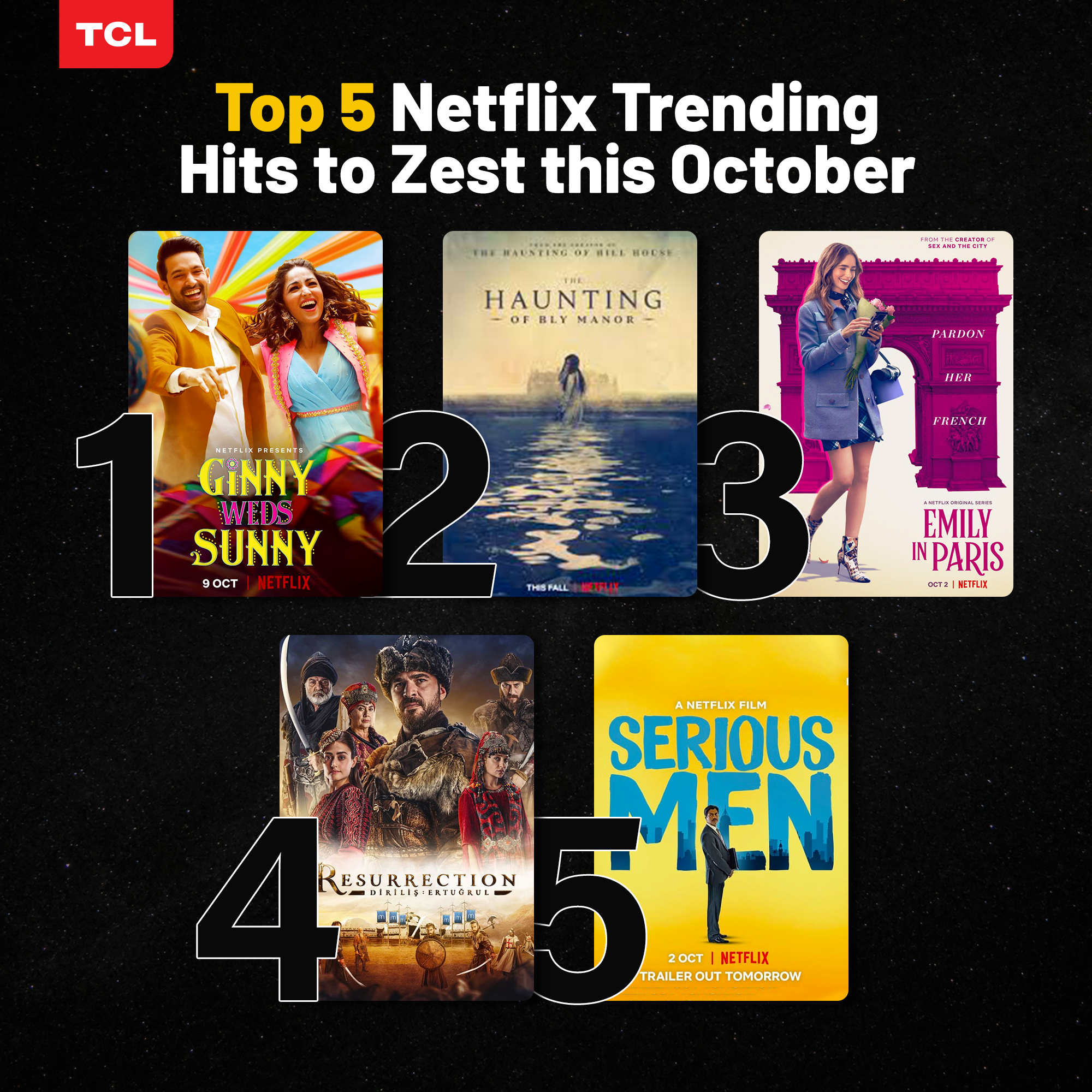 Netflix Top 5 with TCL this October